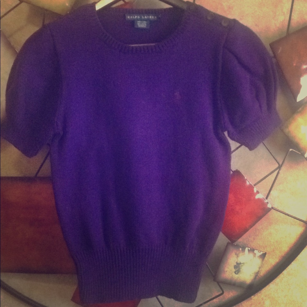 Ralph Lauren puff short sleeve sweater sizeM